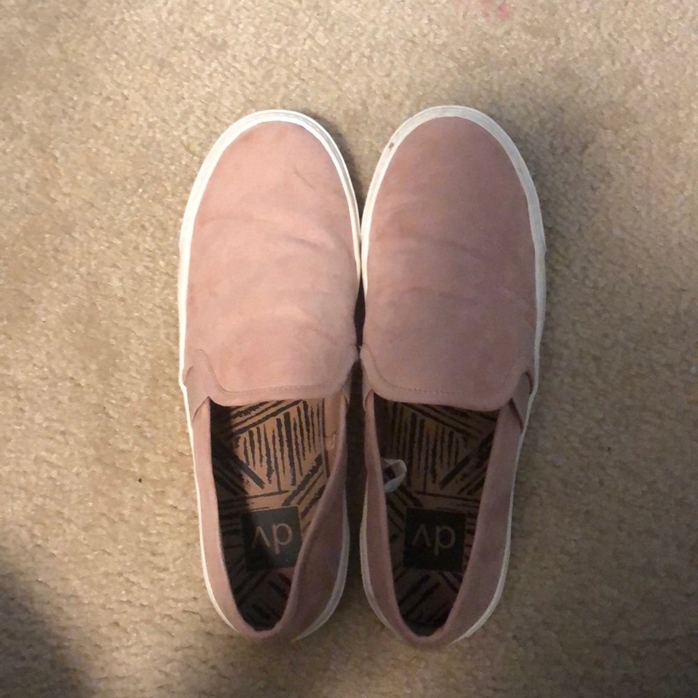 Pink slip on shoes